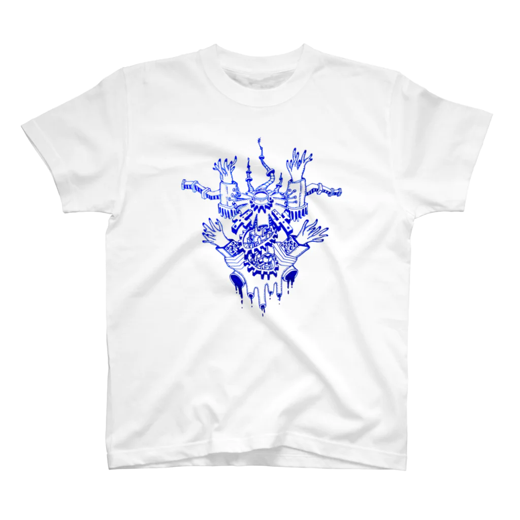 Ｘ-ジュゴンの浮遊物(青線) スタンダードTシャツ