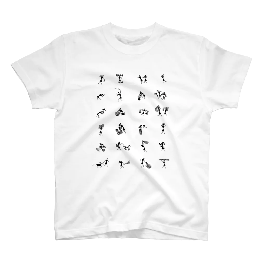 Wall Art ProjectのWall Art Festival Tシャツ ワルリ画ver. Regular Fit T-Shirt