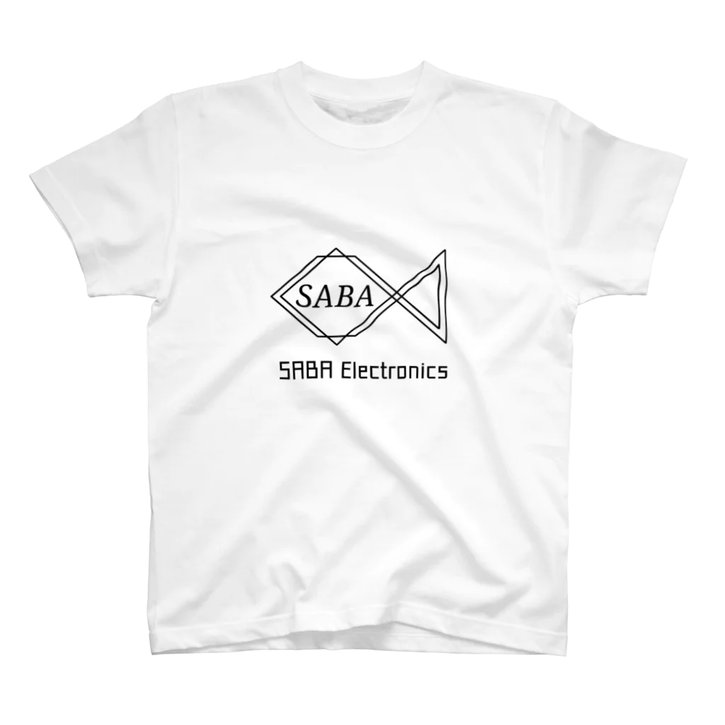 さば電子のSABAロゴ(白) Regular Fit T-Shirt