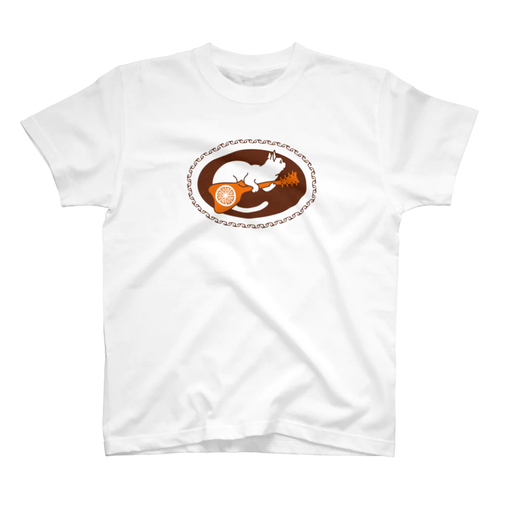 ANANI UKULELEのTahitian Ukulele Cat Regular Fit T-Shirt