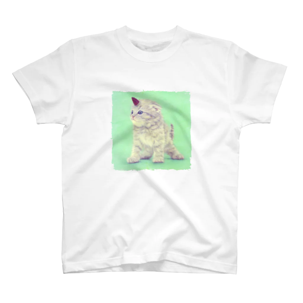 萌獣ファクトリー「純屋」の萌獣 猫 ユニャコーン／ゆにゃんこ：たけのこの里 Regular Fit T-Shirt