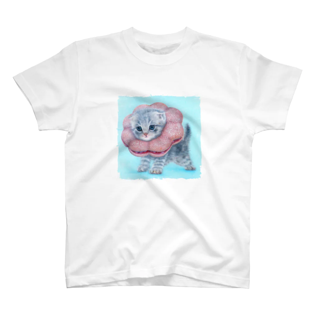 萌獣ファクトリー「純屋」の萌獣 猫 ポンデニャイオン：さくらもち Regular Fit T-Shirt