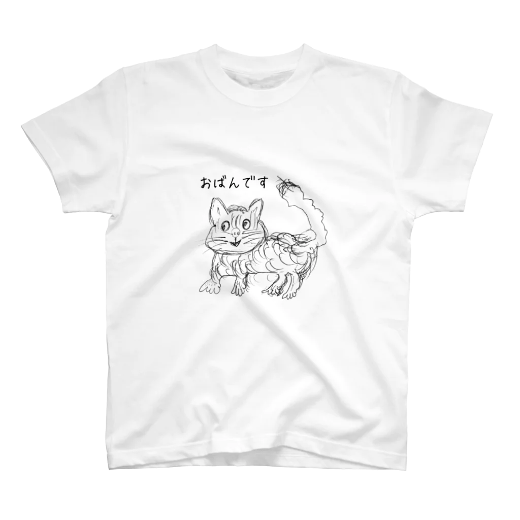 ほつれた靴下の黒猫ももちゃん Regular Fit T-Shirt