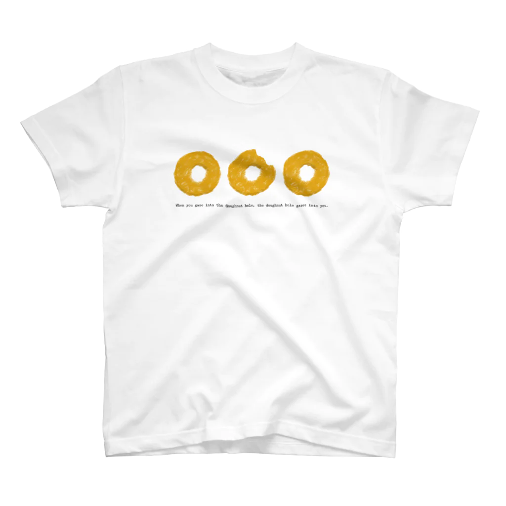 ZOZI SHOPのWhen you gaze into the doughnut hole, the doughnut hole gazes into you. Regular Fit T-Shirt