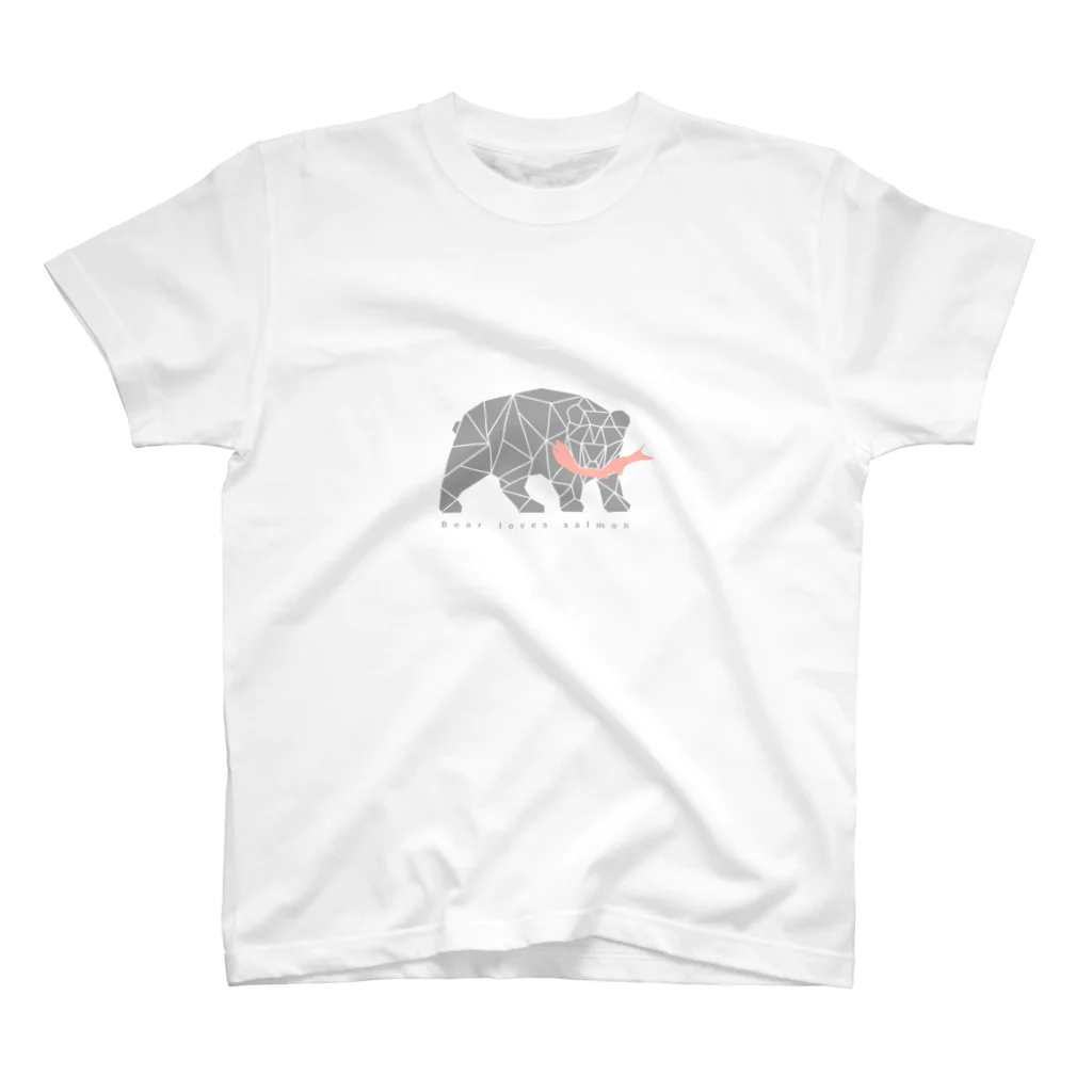 bear loves salmonの木彫りの熊 Regular Fit T-Shirt