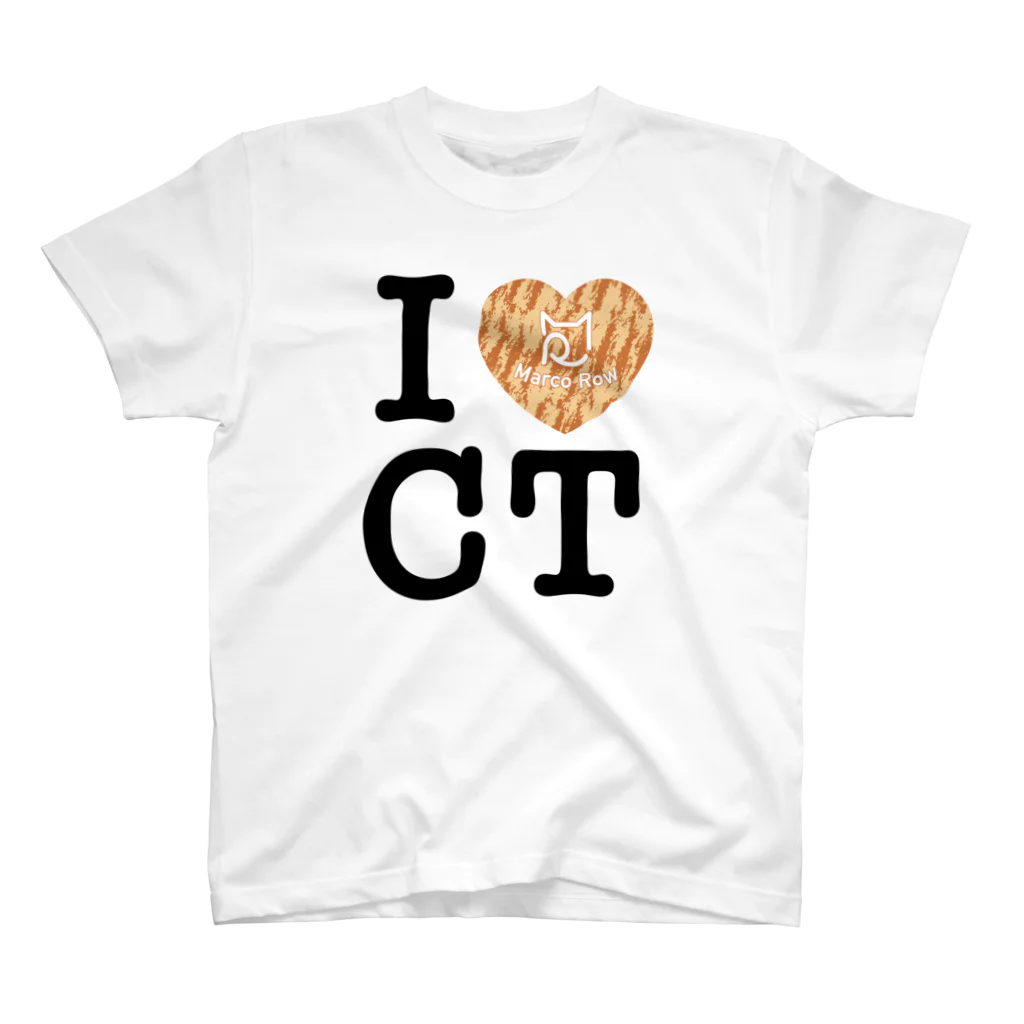 SHOP W　SUZURI店のI ♥ Cha Tora Tシャツ スタンダードTシャツ