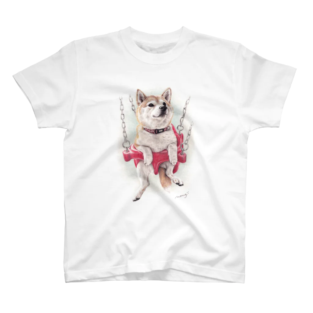 Momojiの犬画の柴犬16 スタンダードTシャツ
