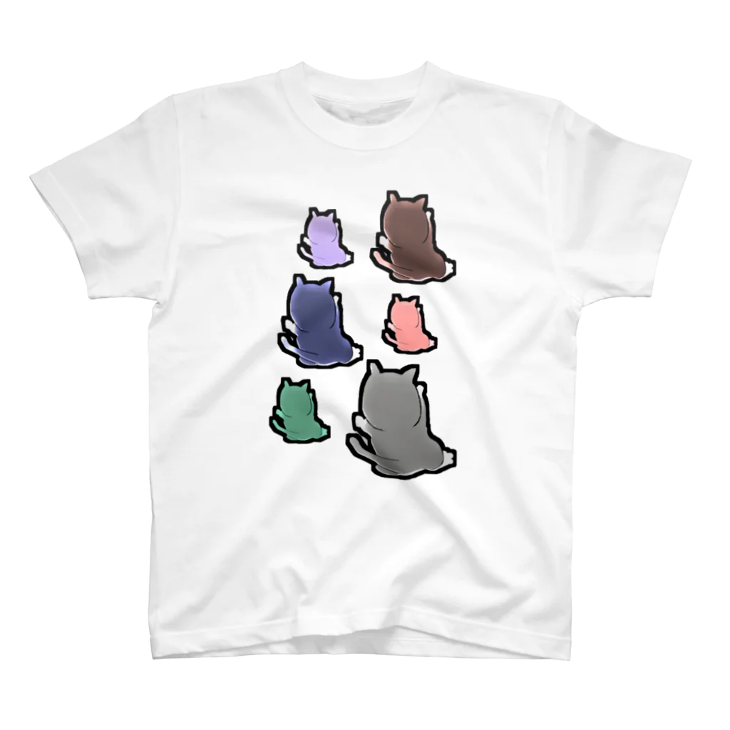 (¯﹃¯)のねこの集会 スタンダードTシャツ