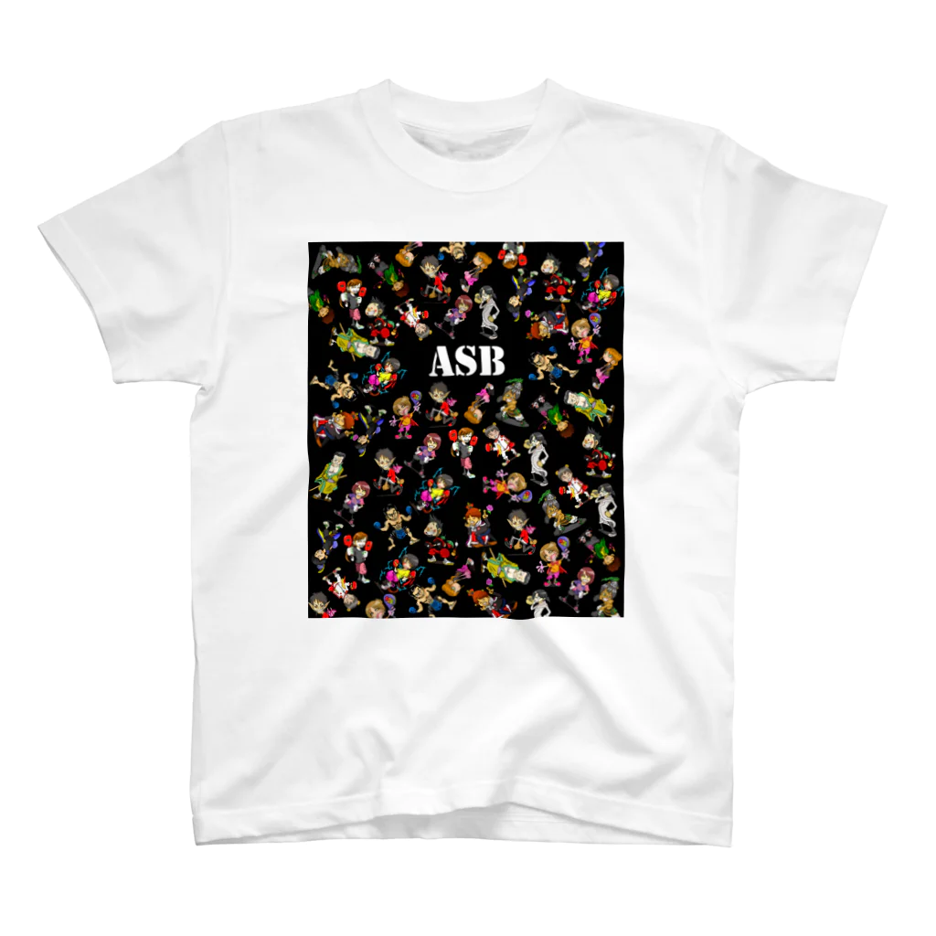 ASB boxingclub SHOPのASBスタッフキャラクターアイテム（黒） スタンダードTシャツ