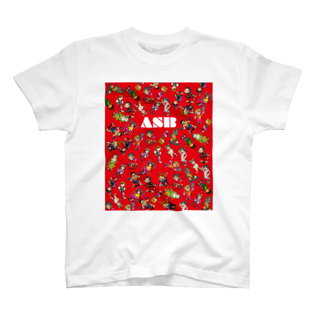 ASB boxingclub SHOPのASBスタッフキャラクターアイテム（赤） スタンダードTシャツ