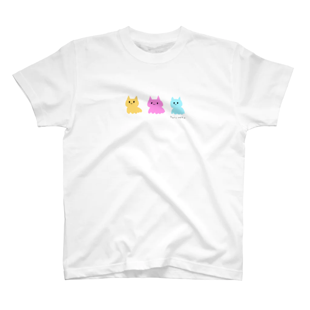 Uki_nekoのはしるゆきねこ Regular Fit T-Shirt