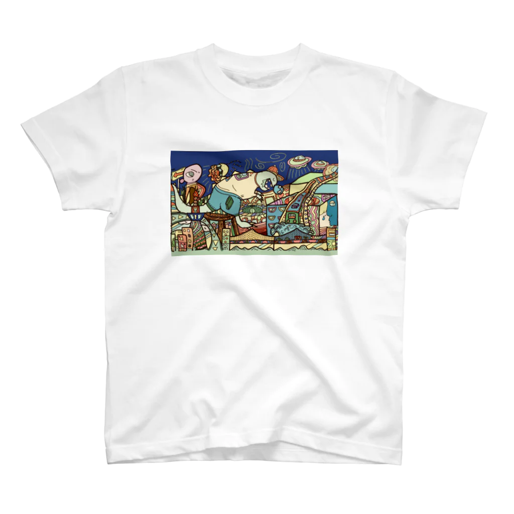 m.3の「怪獣は夢の中」プリントT Regular Fit T-Shirt