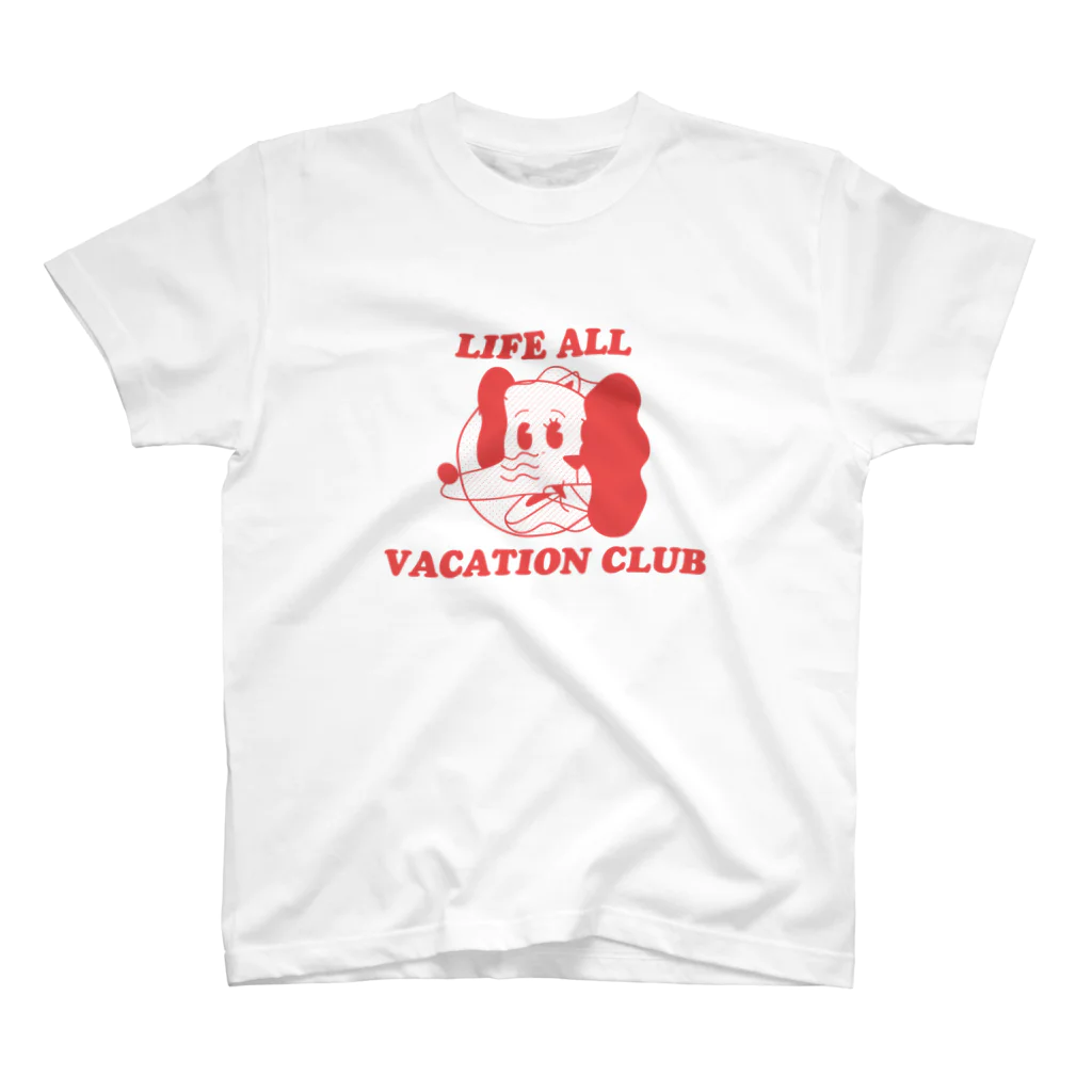 uhei art works.のいぬねこちゃん/LIFE ALL VACATION CLUB スタンダードTシャツ