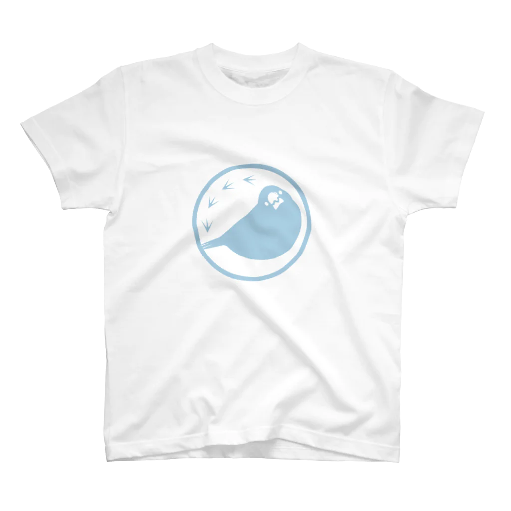 uchinokomonの文鳥紋-BLUE スタンダードTシャツ