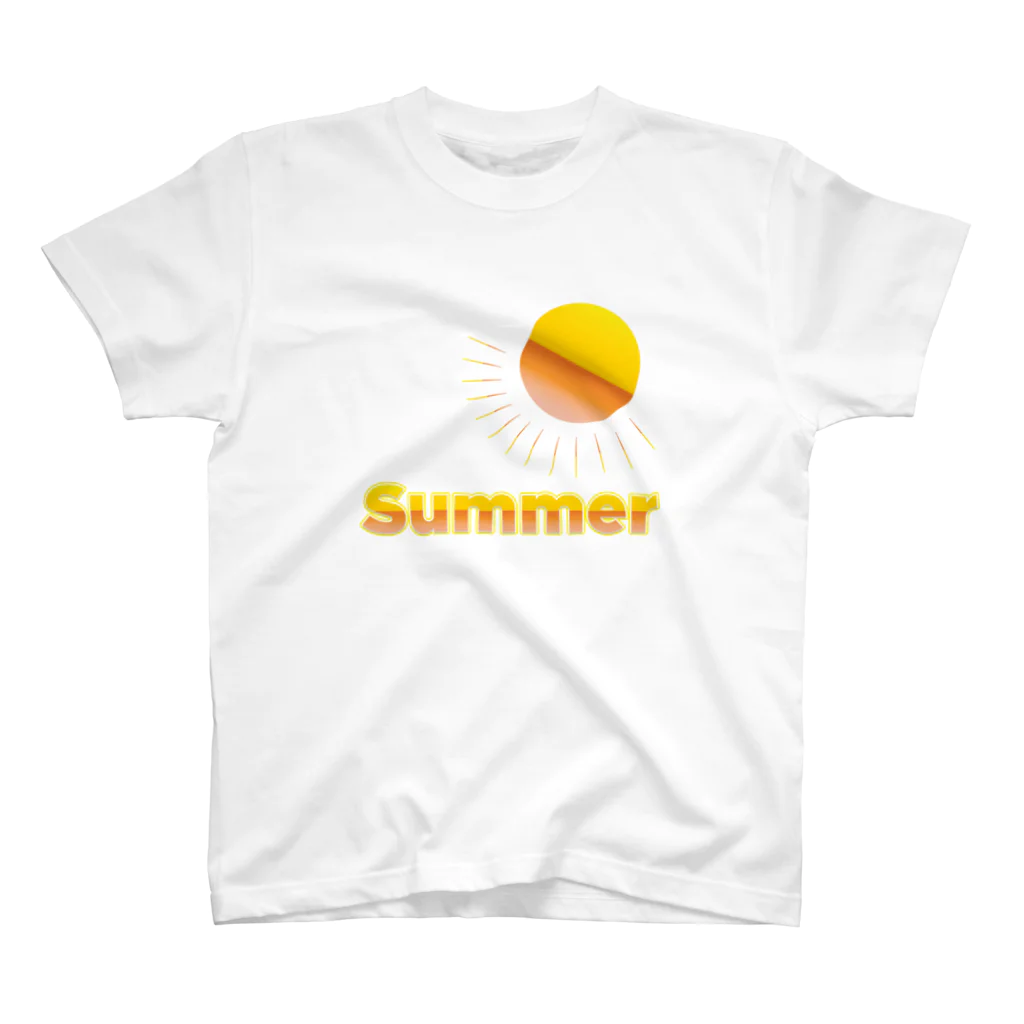 ShibaTshirtの太陽は夏 티셔츠