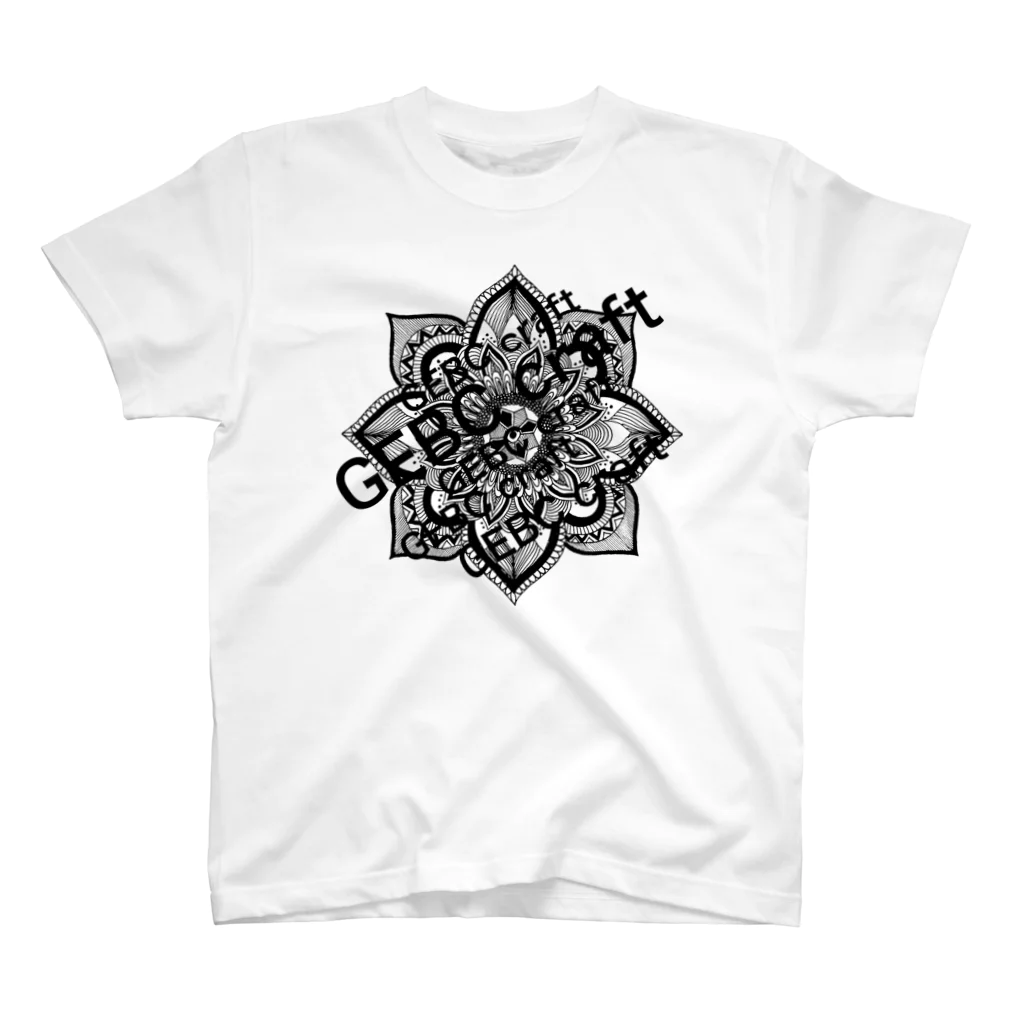 GEBC craftのmandala black Regular Fit T-Shirt