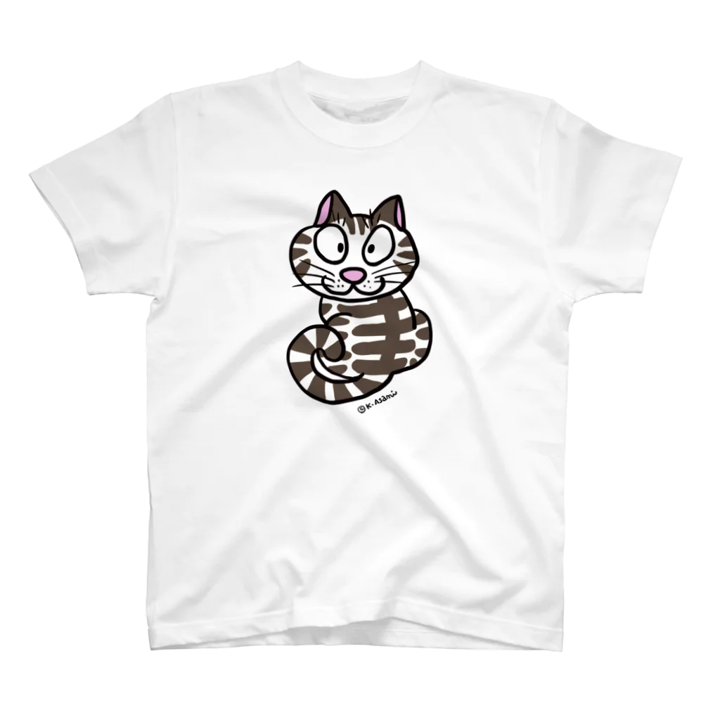 アサミカヨコの見返り猫 スタンダードTシャツ