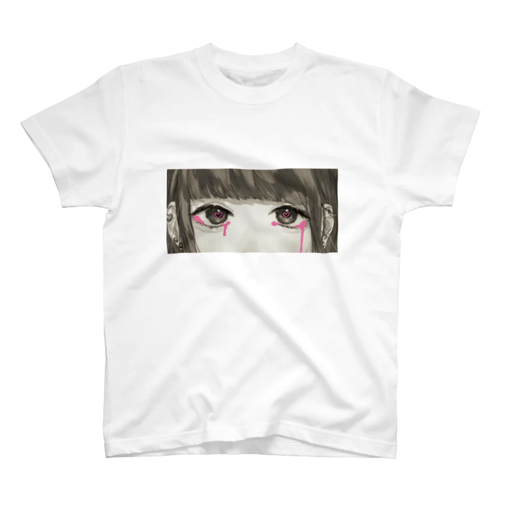 あいかわよう🍙の緊急事態ちゃん/モノクロ スタンダードTシャツ