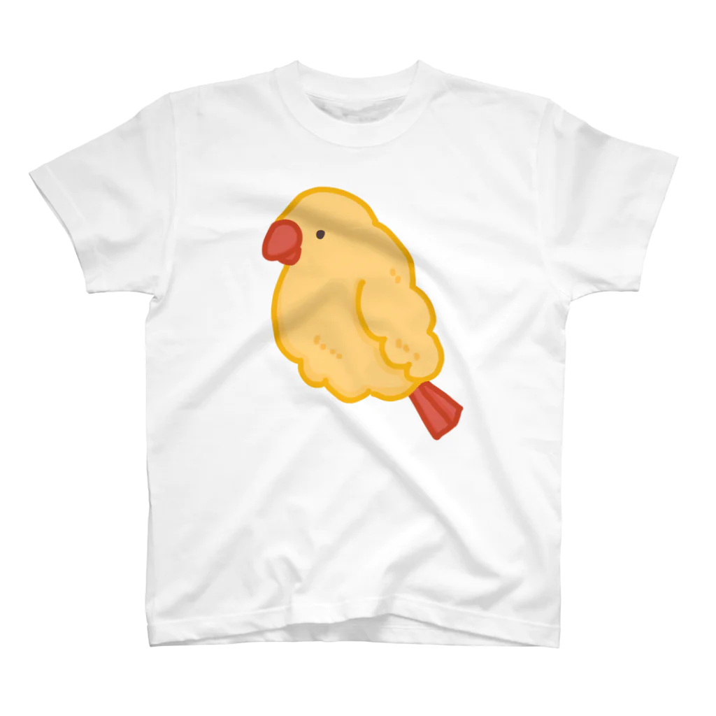 へんてこな文鳥さんのお店のエビフライにとりこまれた文鳥 Regular Fit T-Shirt