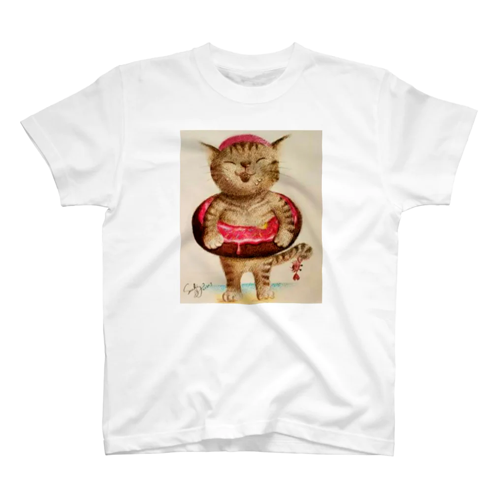Sachiiiの【Foodie cat】　Doughnut Regular Fit T-Shirt