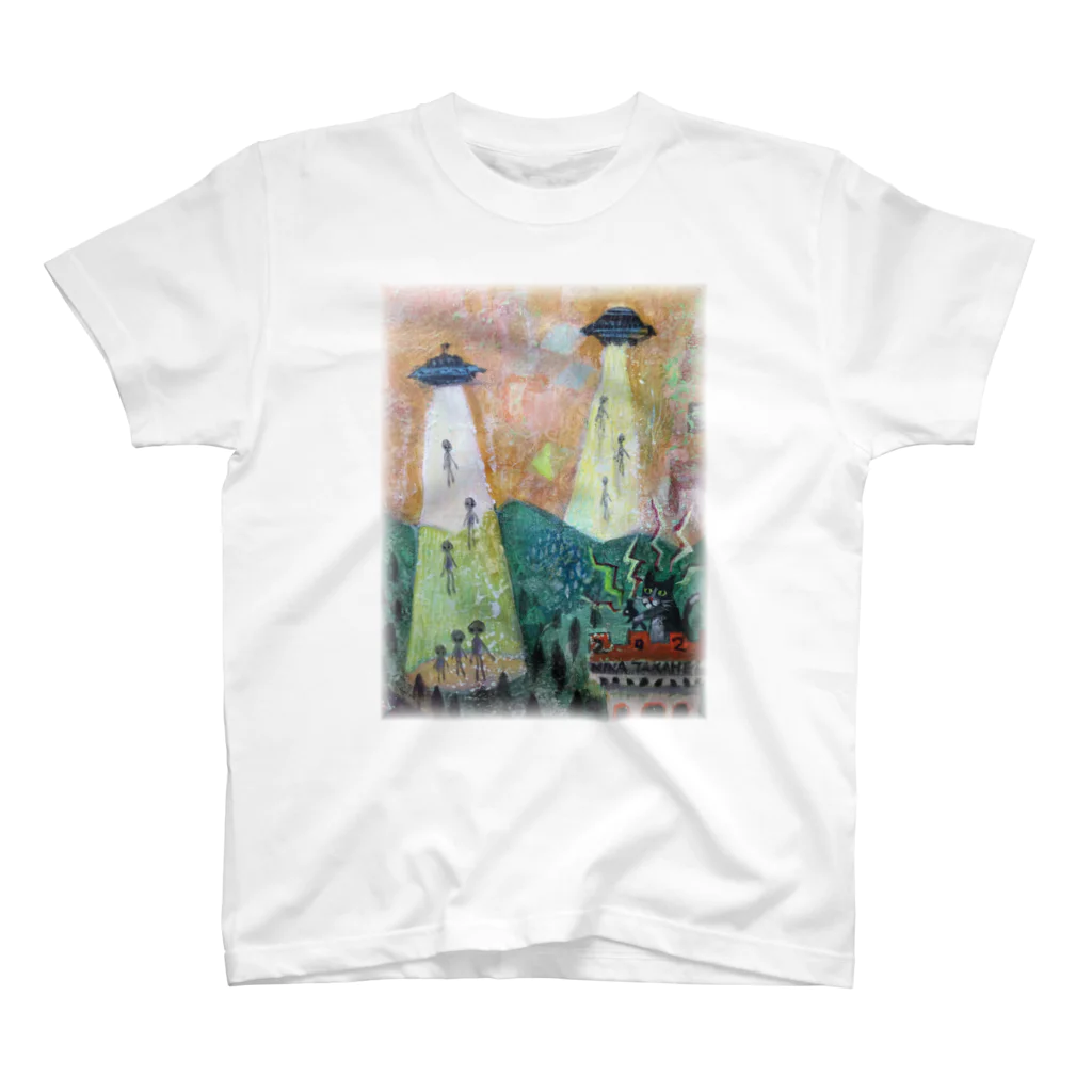 ヤマネコ。の部屋の宇宙への送信 Regular Fit T-Shirt