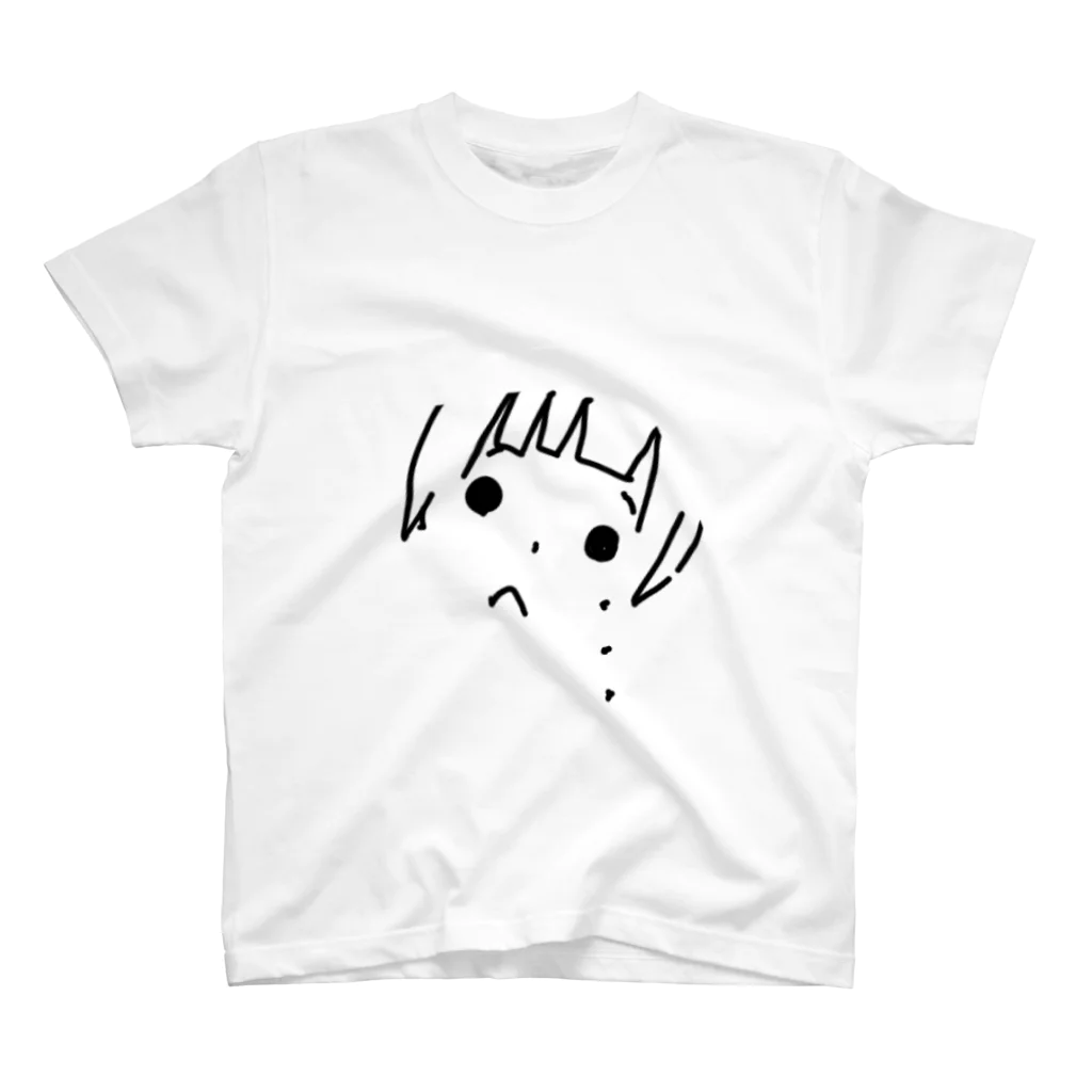 ねこの泣いてる女の子 Regular Fit T-Shirt