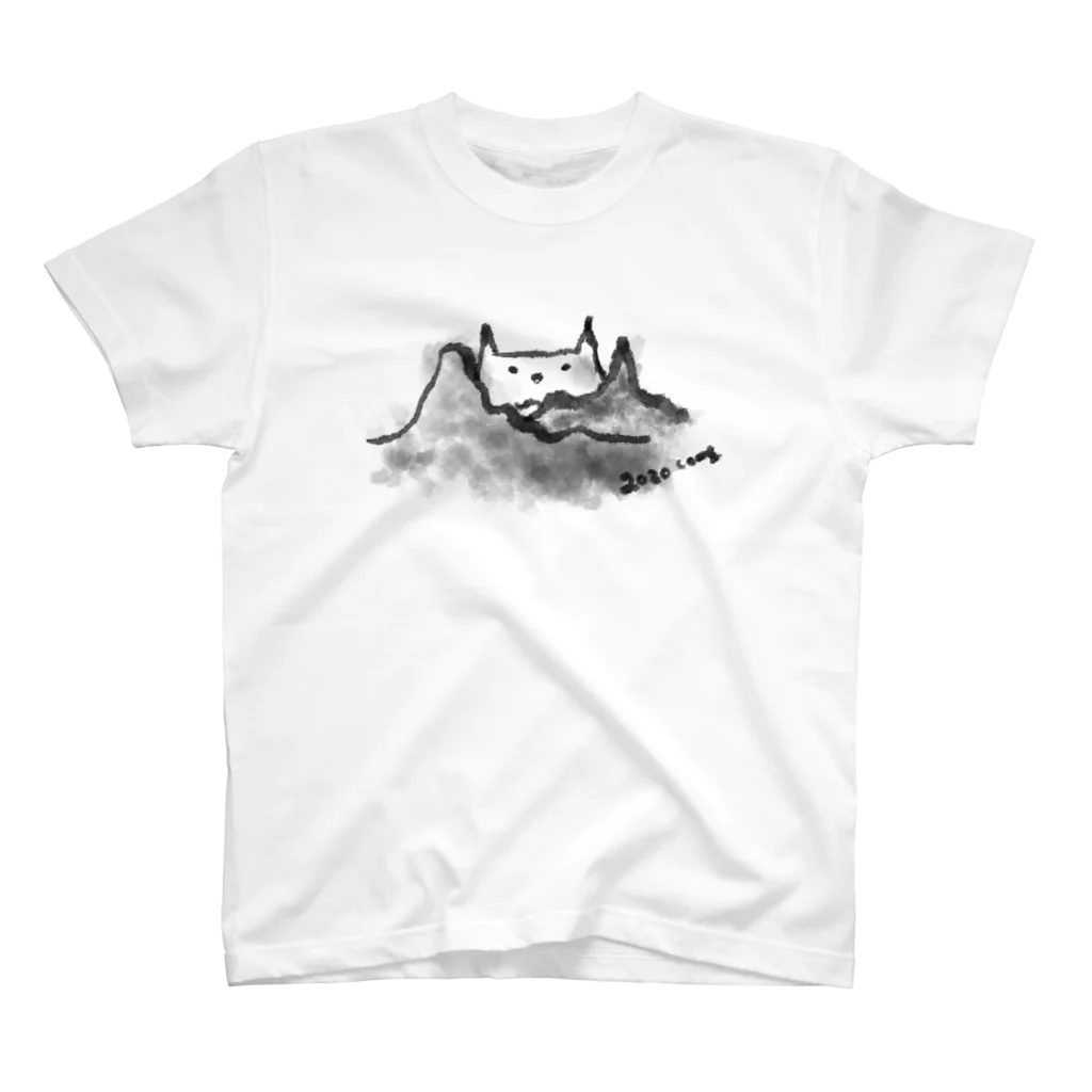 comacofworksの猫岳＊ねこだけから見てるよ スタンダードTシャツ