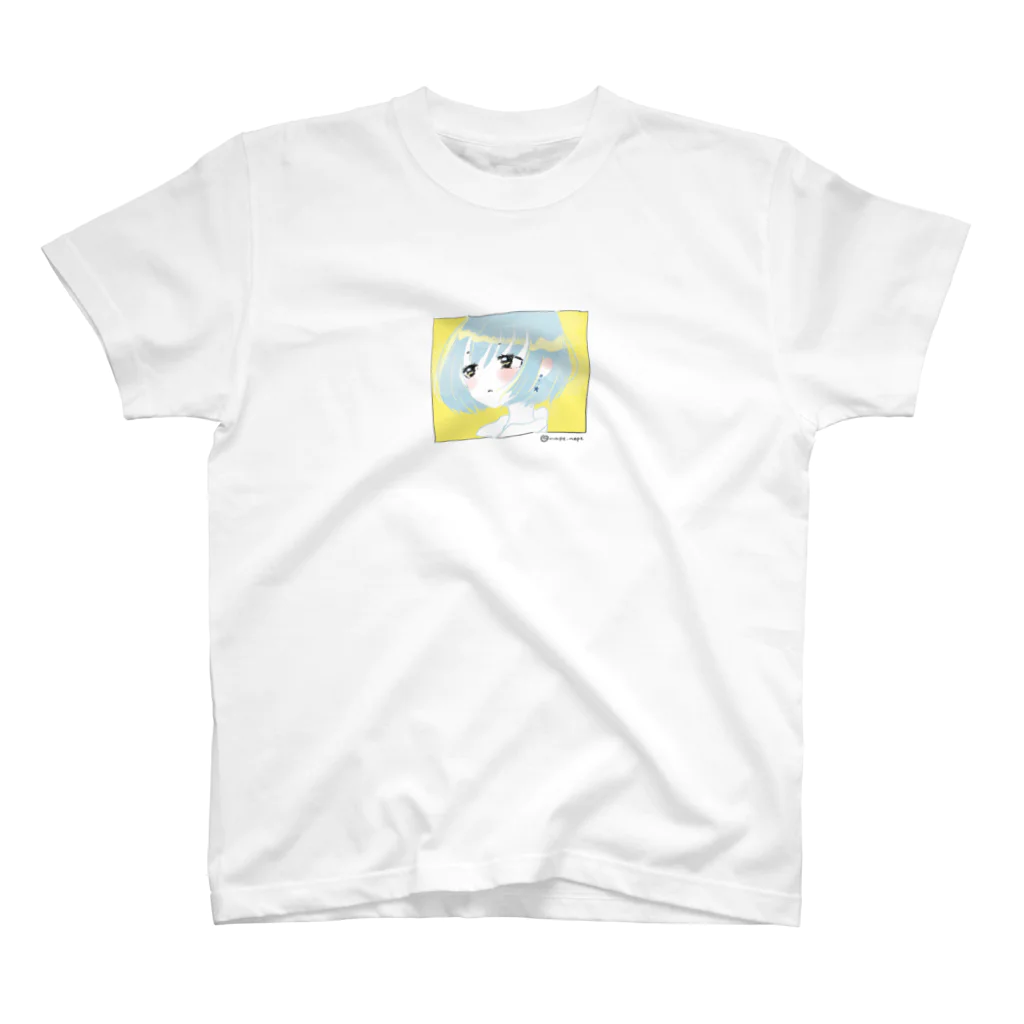 napenopeのおんなのこ、ブルー スタンダードTシャツ