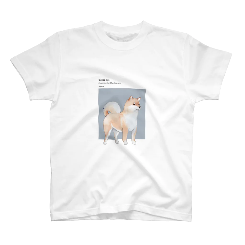 東京奮起させるの柴犬 ID スタンダードTシャツ