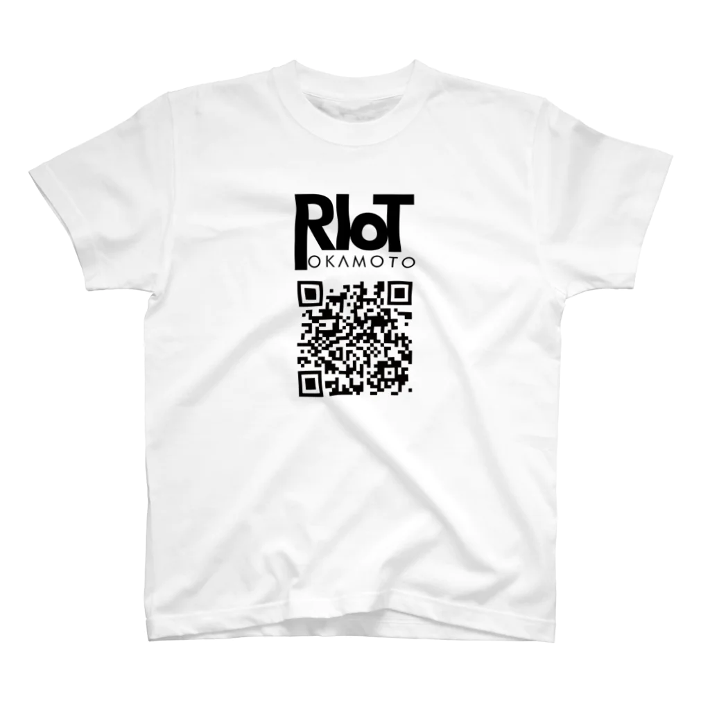 Riot岡本公式ストアのアーティストロゴ＆QRコード スタンダードTシャツ