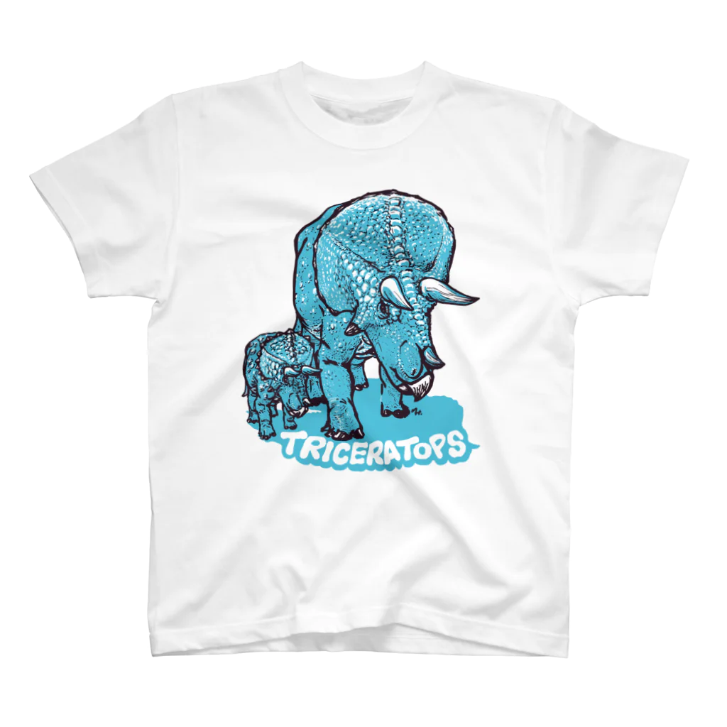 segasworksのTRICERATOPS（成体と幼体） スタンダードTシャツ