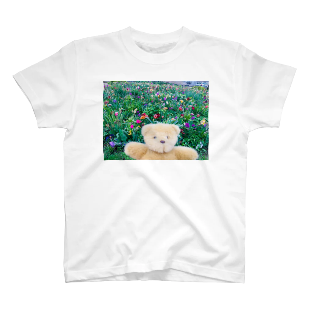 しうの僕クマくん。お花畑Ｖｅｒ． スタンダードTシャツ