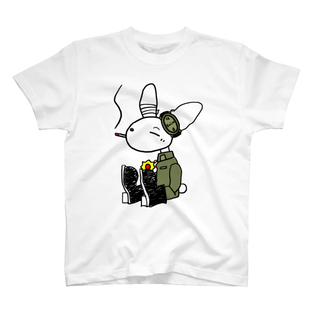 Rabit-shopの[Rabit]ビッグプリントT[男女兼用] Regular Fit T-Shirt