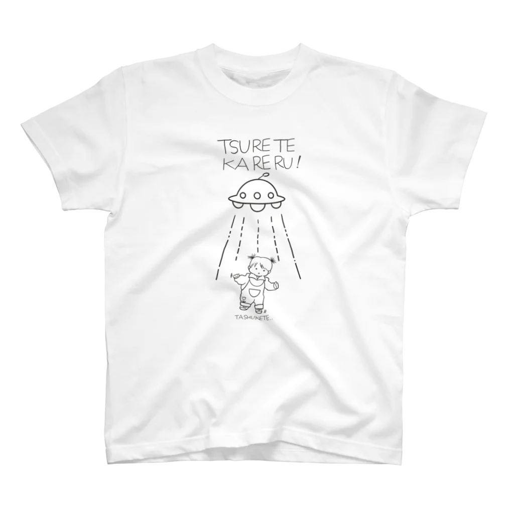 piggyのUFOと女の子 スタンダードTシャツ