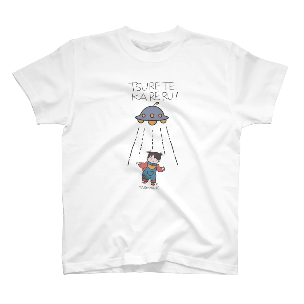 piggyのUFOと女の子(色付) スタンダードTシャツ