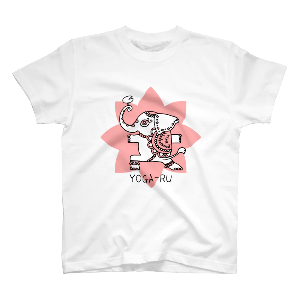 サイトウミチコのYOGA-RU;ヨガール　ゾウ スタンダードTシャツ