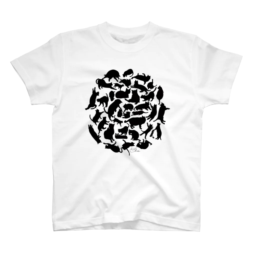 cheeの猫影団子 スタンダードTシャツ