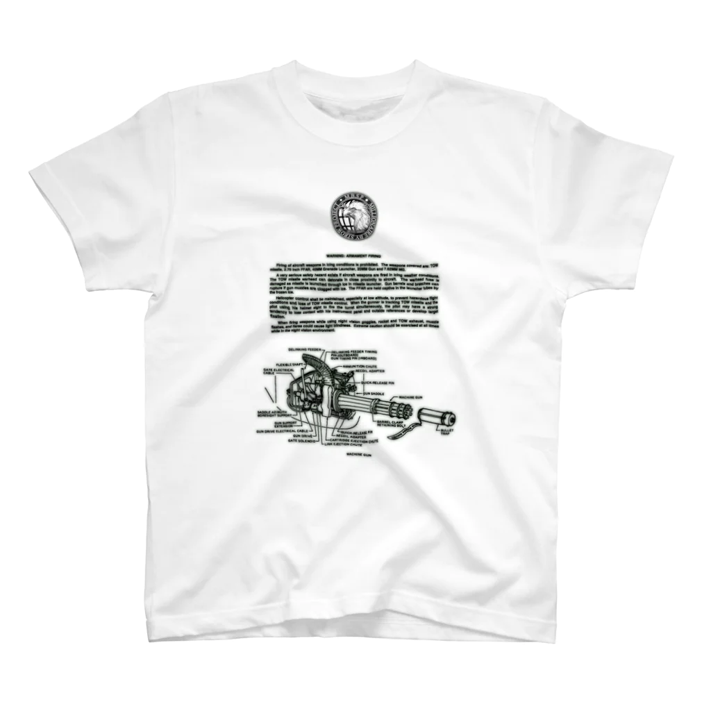 HARD:EDGE GOODS PROJECTのMBSP ARMY MODEL AH-LS HELICOPTER スタンダードTシャツ