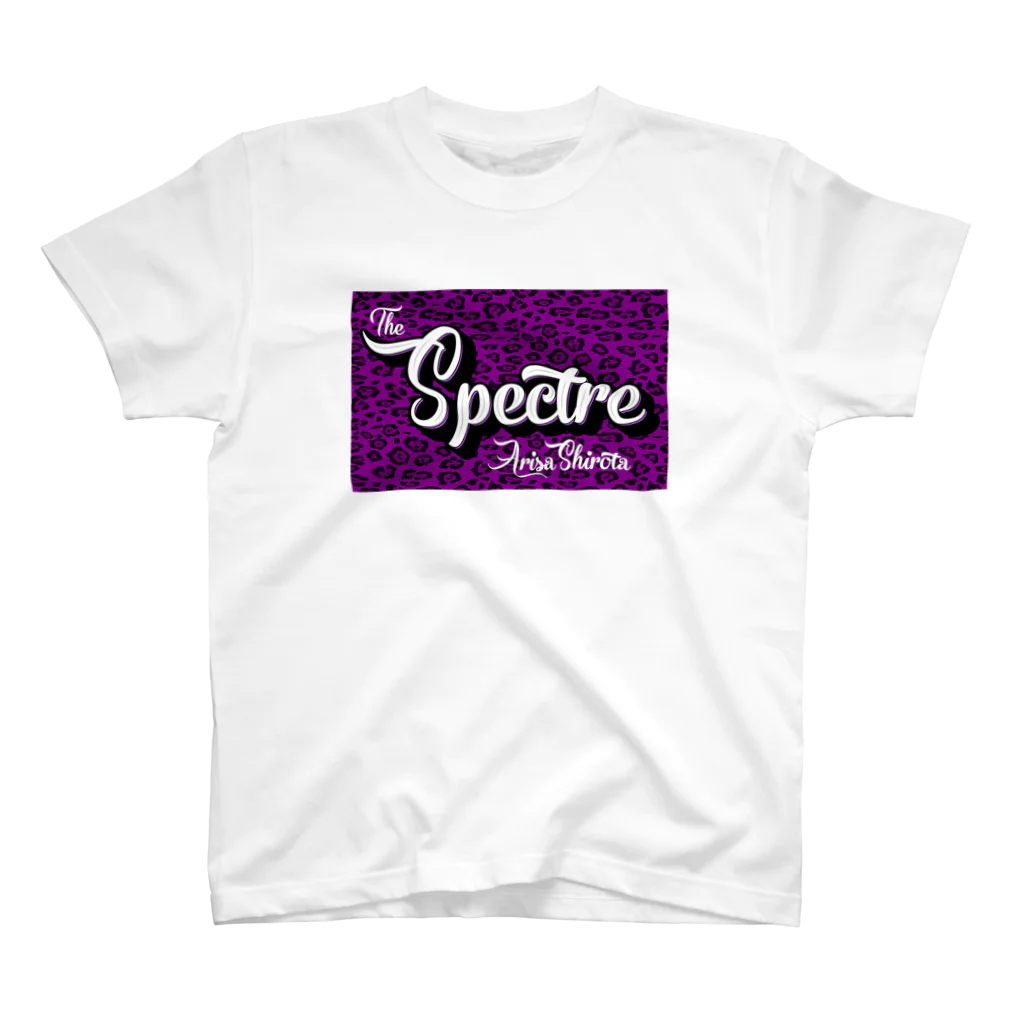 くまお画伯オンラインショップくまお堂の【白田亜利紗コラボ】Spectre Leopard Purple Regular Fit T-Shirt