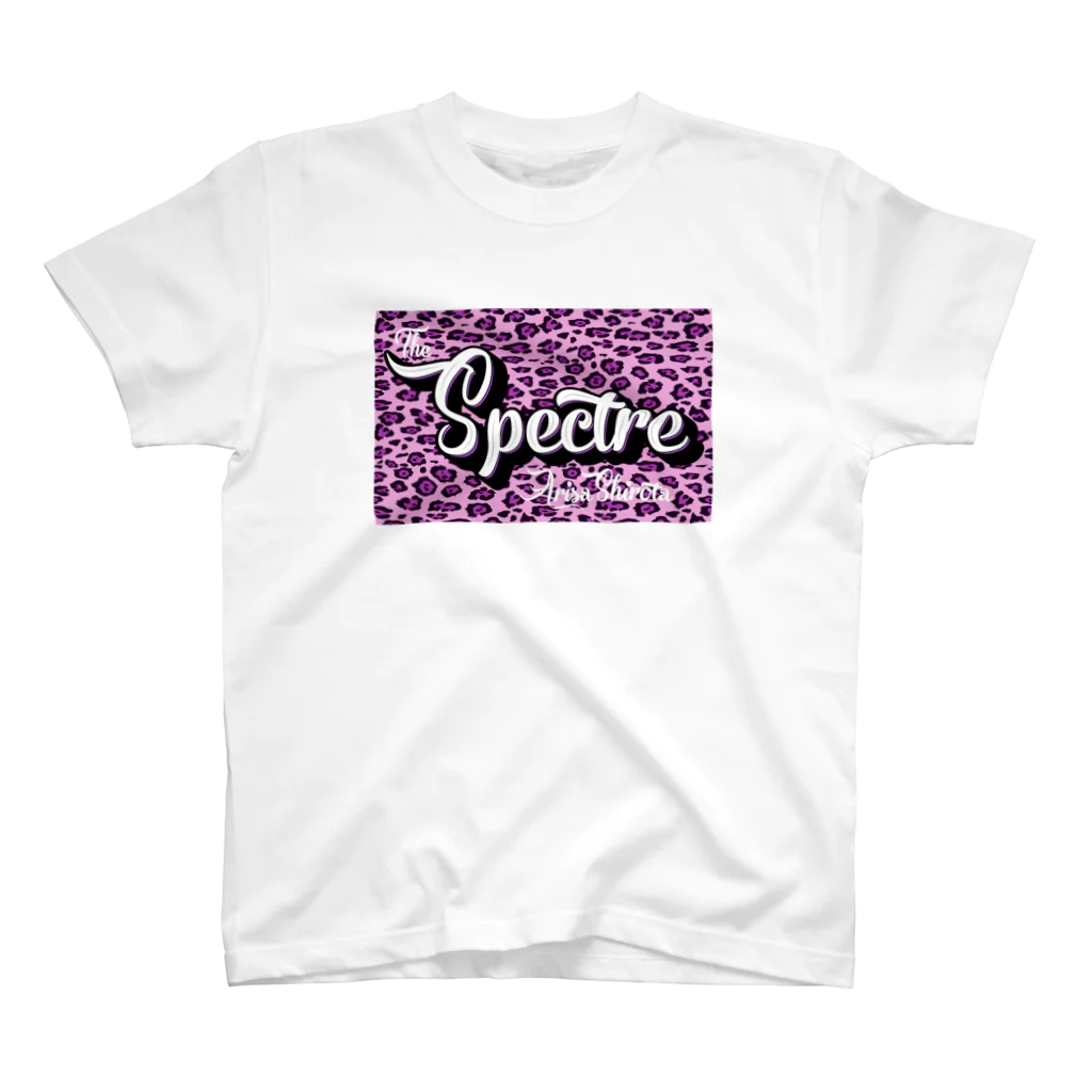 くまお画伯オンラインショップくまお堂の【白田亜利紗コラボ】Spectre Leopard Light Purple Regular Fit T-Shirt