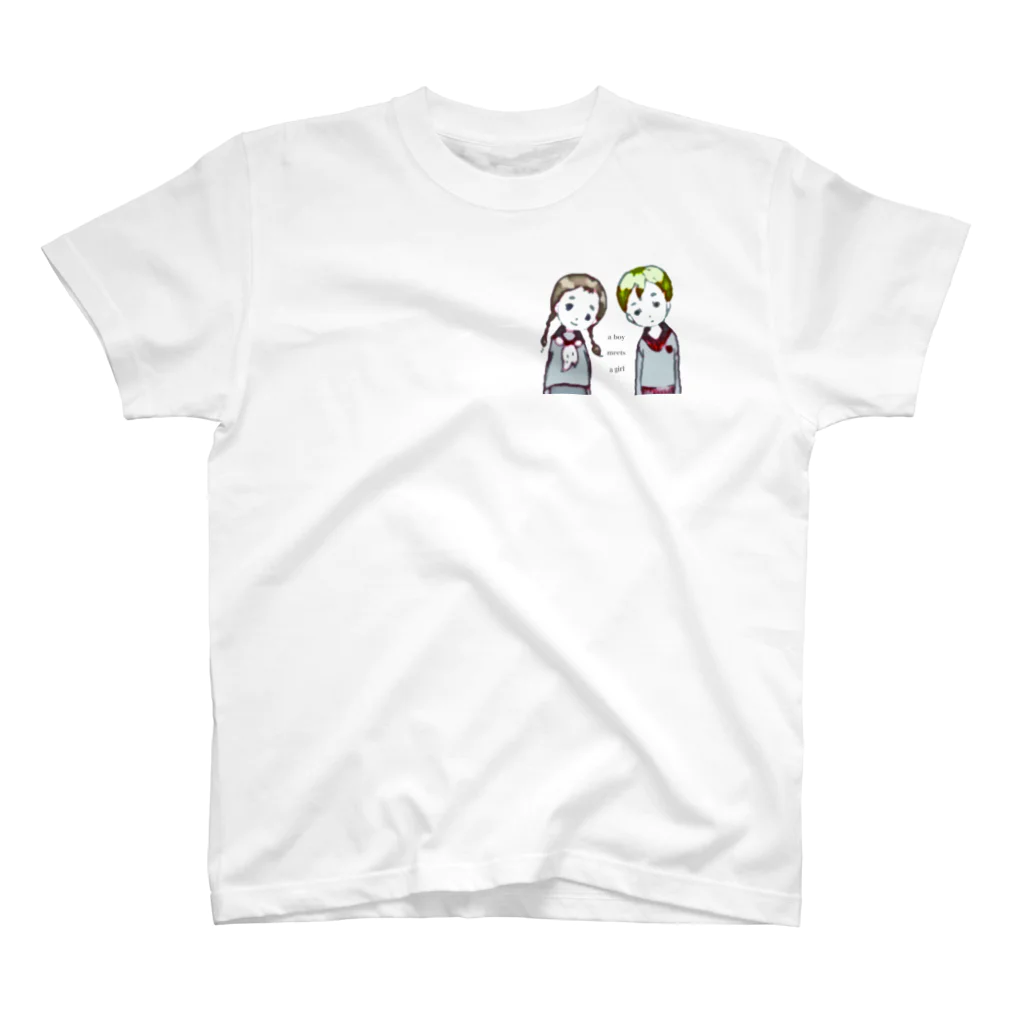 彩erのboy meets girl Regular Fit T-Shirt