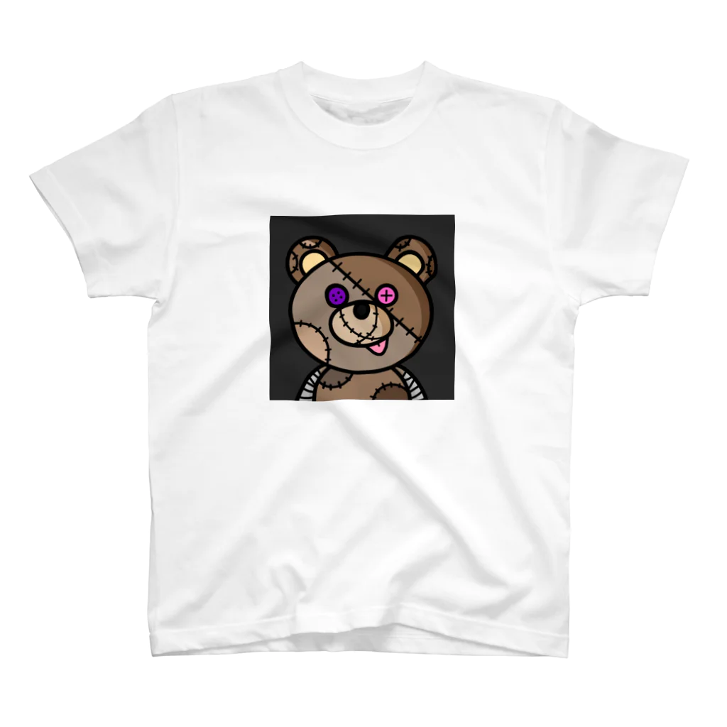 病みクマくんの病みクマくん血飛沫ナシ スタンダードTシャツ