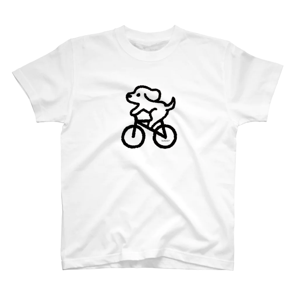 かめつるのわんこ自転車にのる スタンダードTシャツ