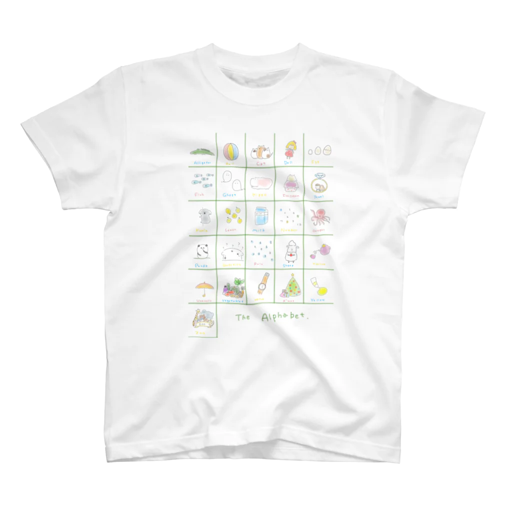 ふくまめさんの世界のアルファベット表 Regular Fit T-Shirt