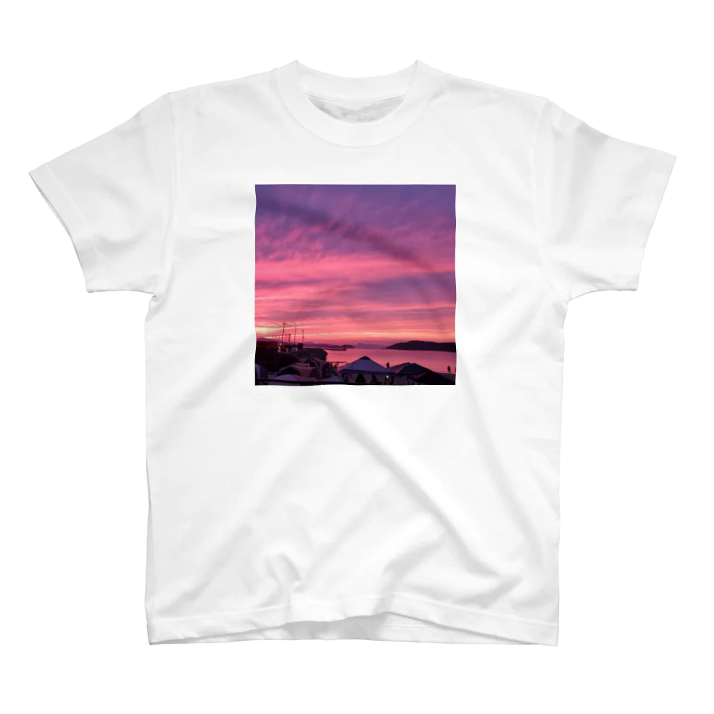 33-crateのSunsetピンク加太 スタンダードTシャツ