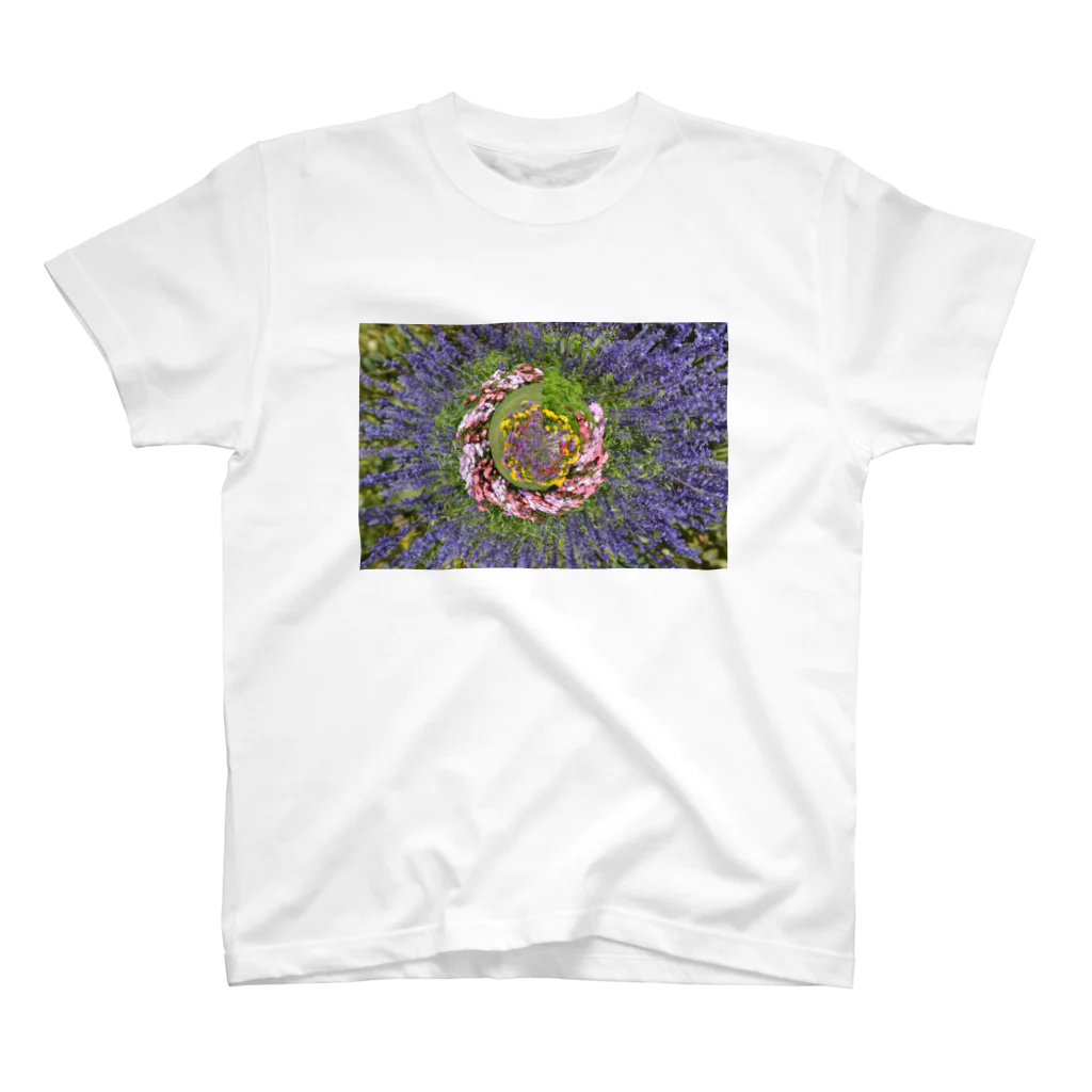 Ashidoriのぐるぐる花々 Regular Fit T-Shirt