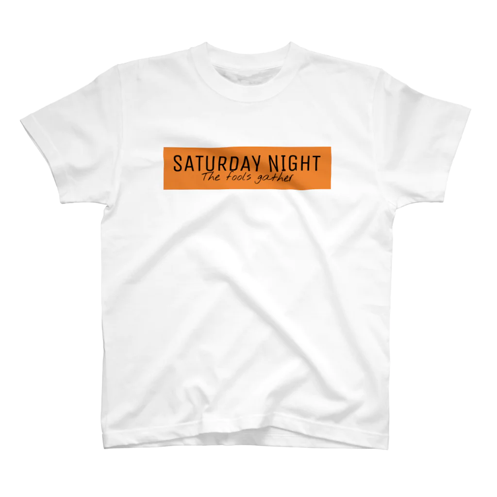 SATURDAY_NIGHTのオレンジフォント スタンダードTシャツ