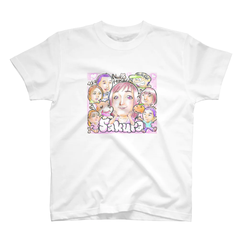 EGAMiの色紙イラスト SAKURA スタンダードTシャツ