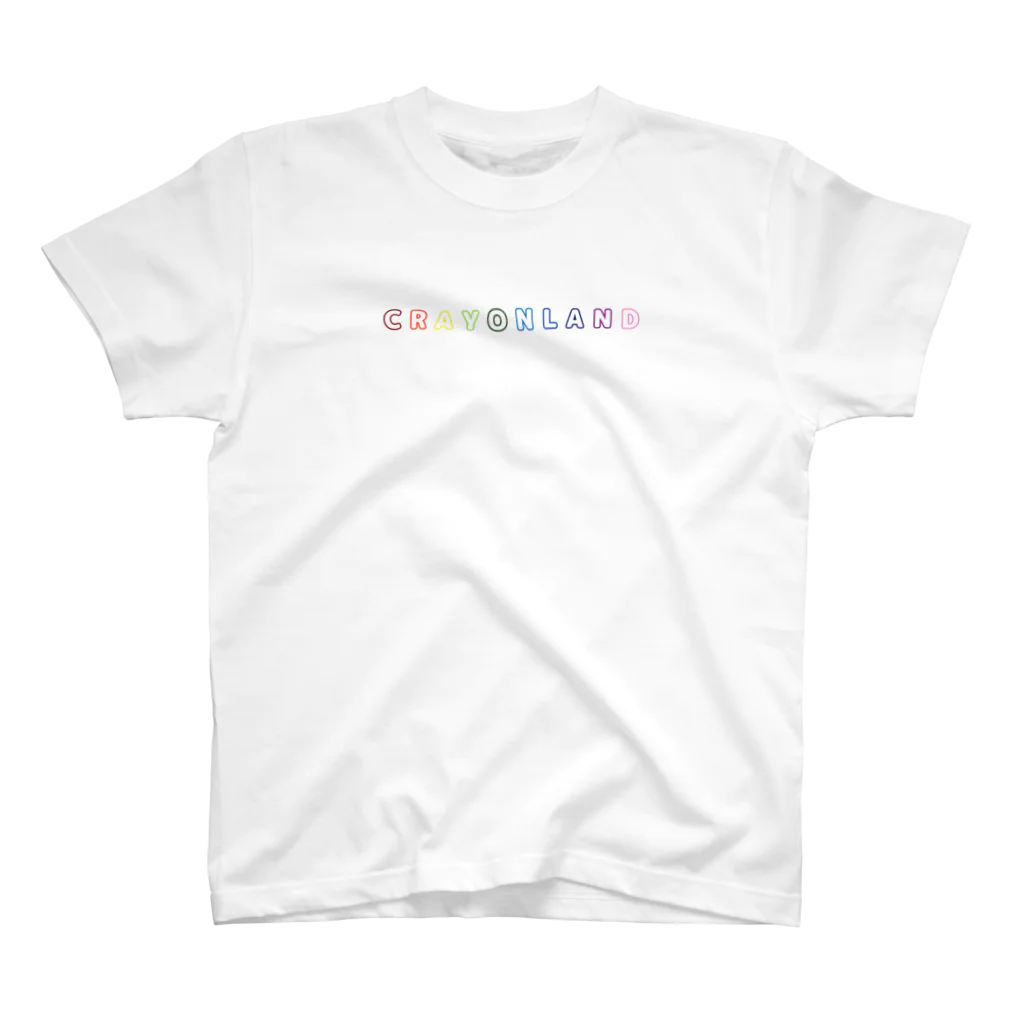 【CRAYON LAND】ひよこのじょにーのCRAYON LANDのロゴ スタンダードTシャツ