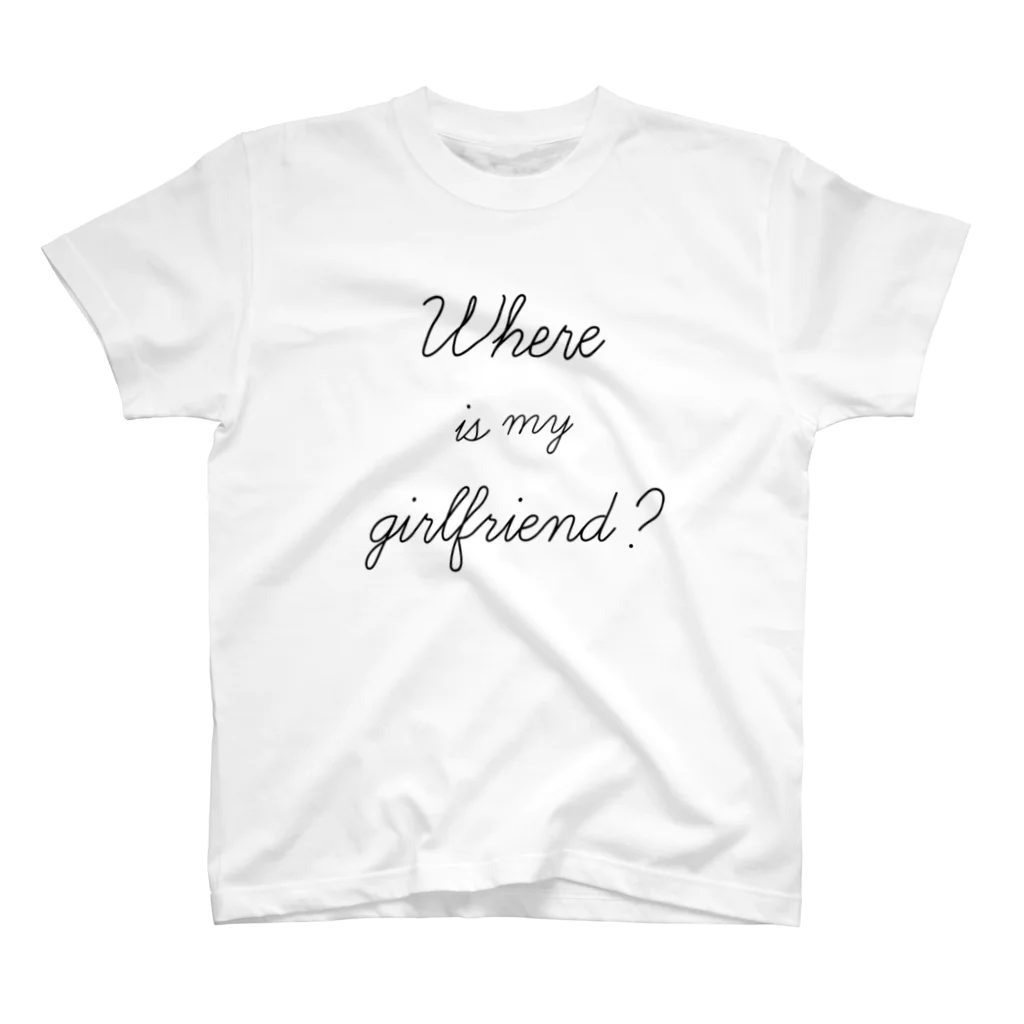 selenaのWhere is my girlfriend ? Regular Fit T-Shirt